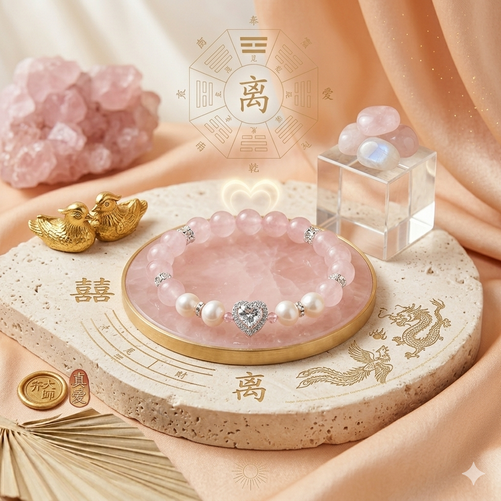 Sacred Love & Radiance Bracelet – Pink Quartz & Pearl