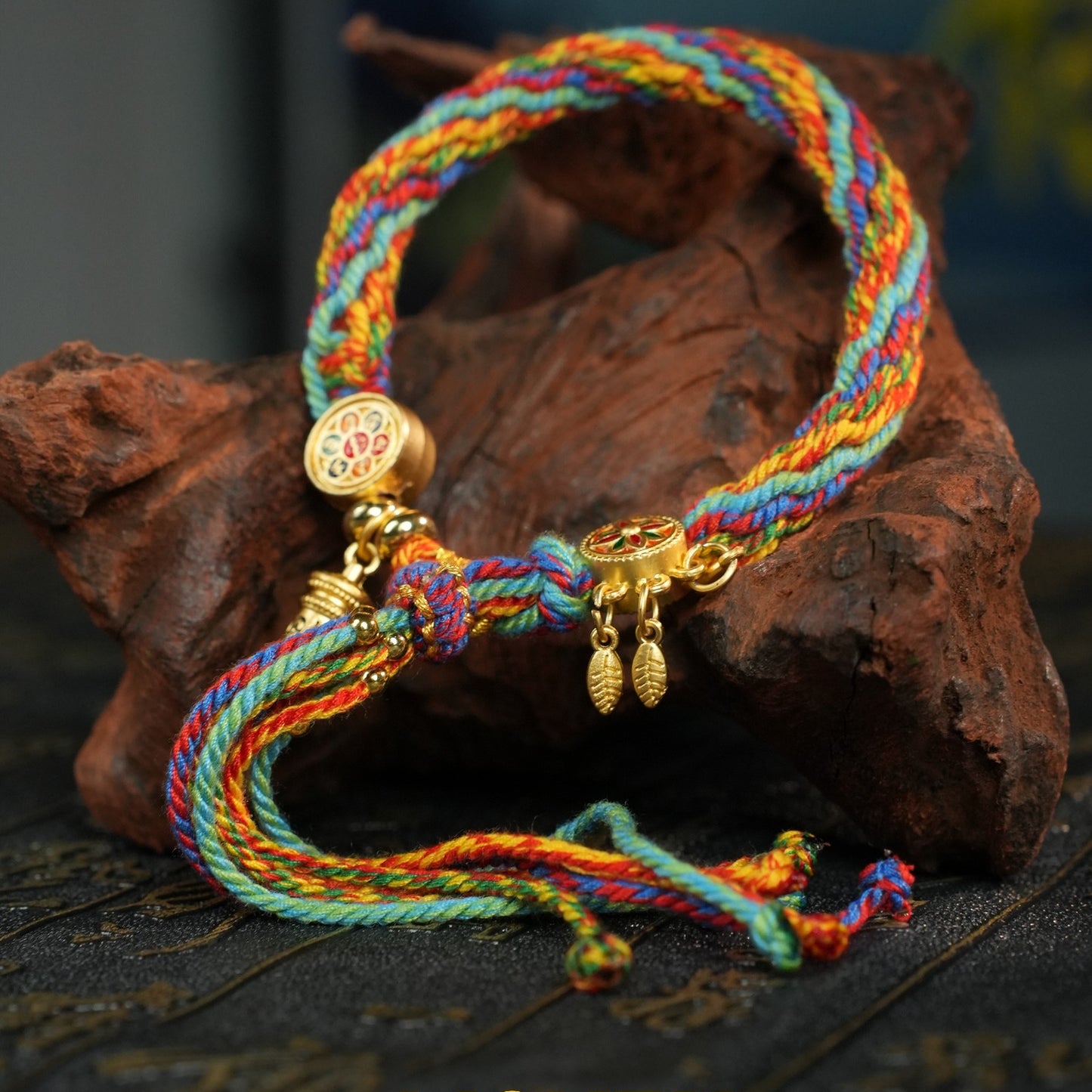 Pulsera Trenzada Mística "Cinco Elementos" – Para Manifestar Riqueza y Buena Suerte