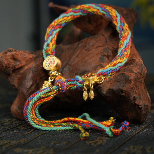 Pulsera Trenzada Mística "Cinco Elementos" – Para Manifestar Riqueza y Buena Suerte