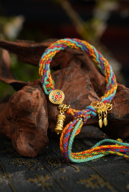 Pulsera Trenzada Mística "Cinco Elementos" – Para Manifestar Riqueza y Buena Suerte