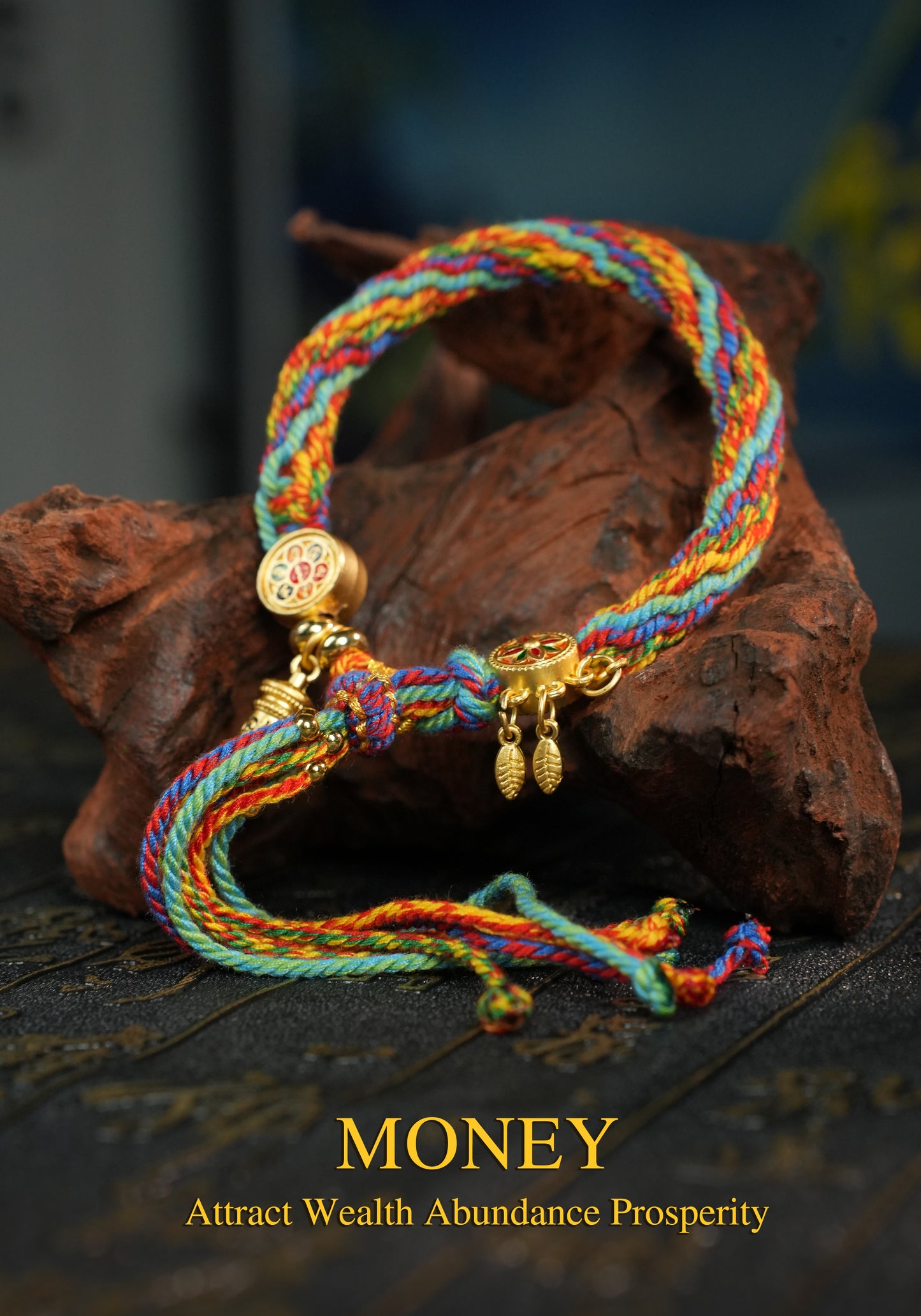 Pulsera Trenzada Mística "Cinco Elementos" – Para Manifestar Riqueza y Buena Suerte