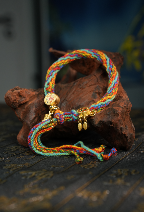 Pulsera Trenzada Mística "Cinco Elementos" – Para Manifestar Riqueza y Buena Suerte